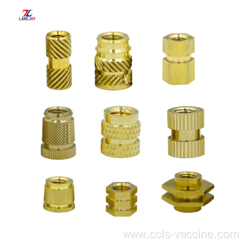 Customized OEM M2 brass knurled insert nut